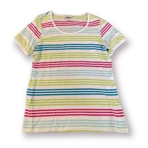 Women’s Colorful Striped Basic Tee